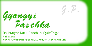 gyongyi paschka business card